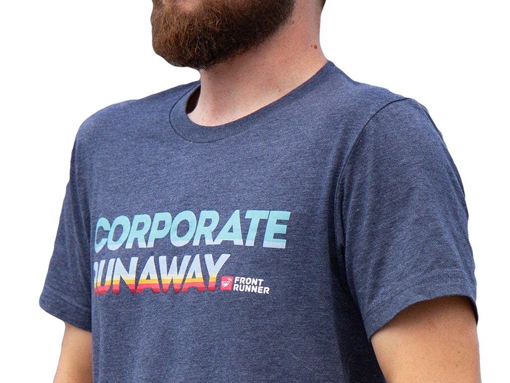 Born To Roam inCorporate Runawayin Shirt / Dunkelblau meliert / Größe M- von Front Runner