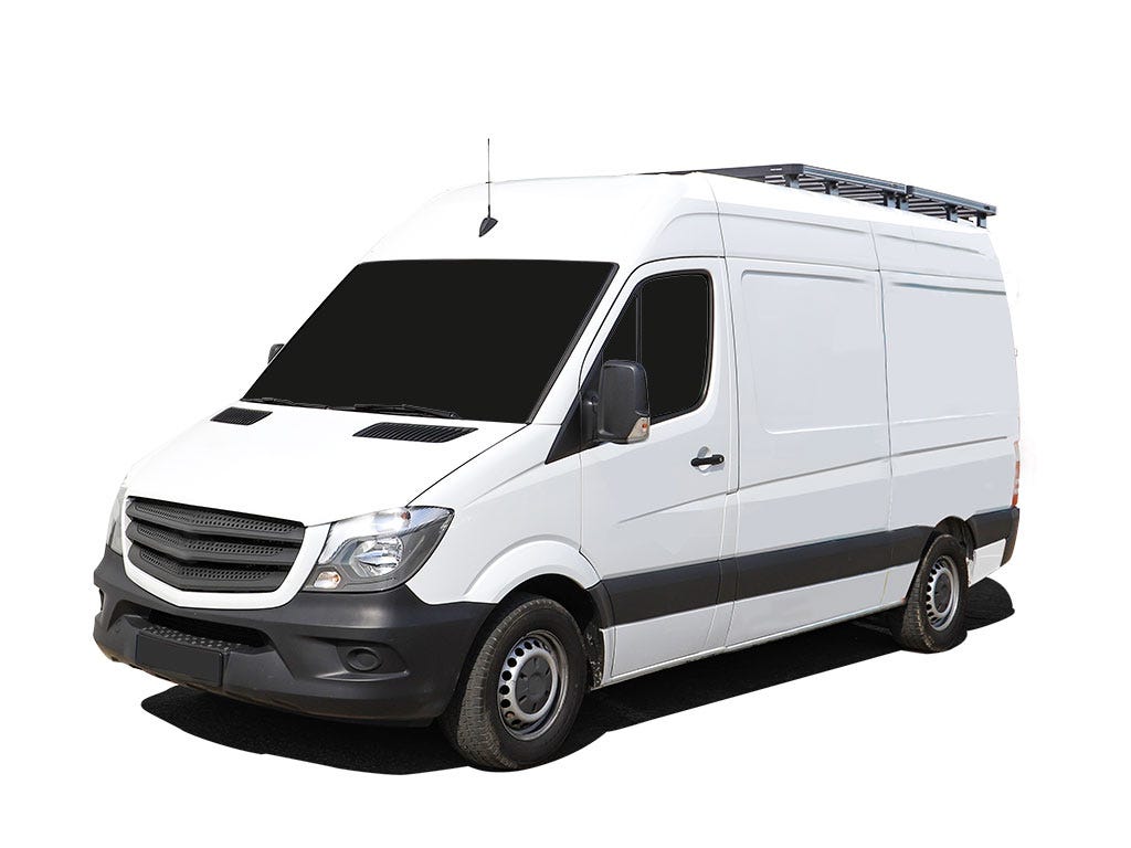 Mercedes-Benz Sprinter 128in / 144in / 170in / L1 / L2 / L3 / SWB / MWB / LWB ohne OEM Schienen (2006 - Heute) Slimline II 1/2 Dachträger Kit / Hoch