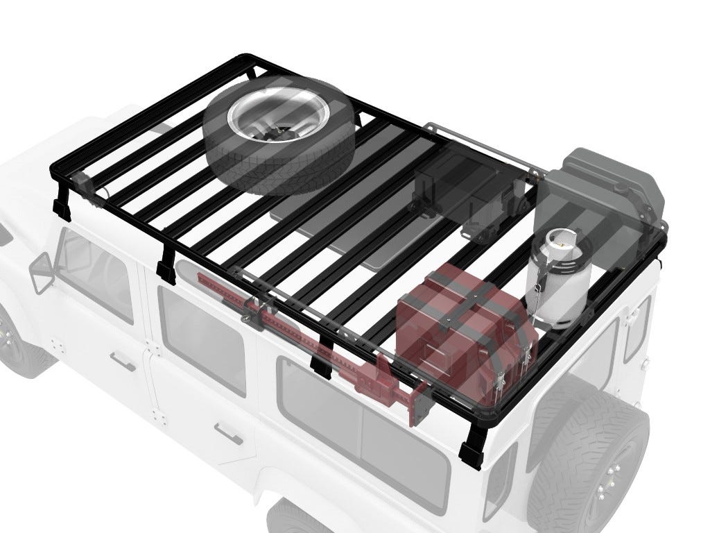 Land Rover Defender 110 Dachträger Kit (Full-Size Plattform - HOCH) - Front Runner Slimline II