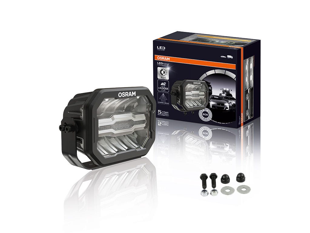10in OSRAM LED Zusatzscheinwerfer Cube MX240-CB / 12V / 24V / Kombilicht AND Halterungs Kit
