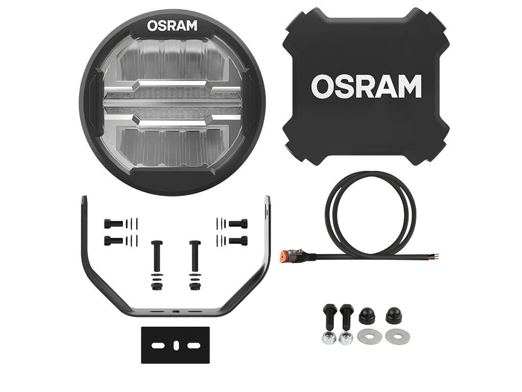 10in OSRAM LED Zusatzscheinwerfer rund MX260-CB / 12V / 24V / Kombilicht AND Halterungs Kit